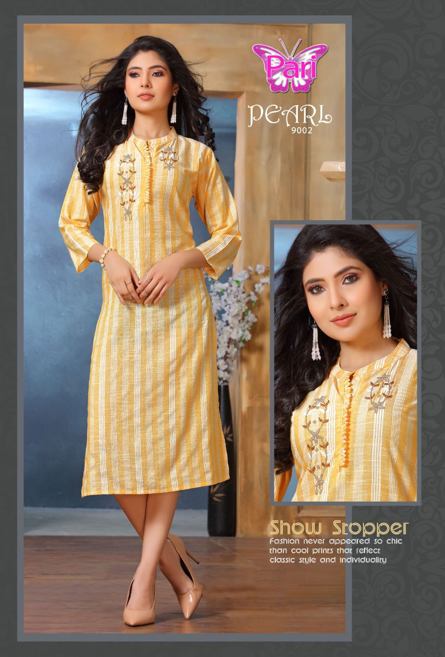 Pari Pear 9 Casual Wear Latest Fancy Lining Designer Rayon Kurtis Collection 